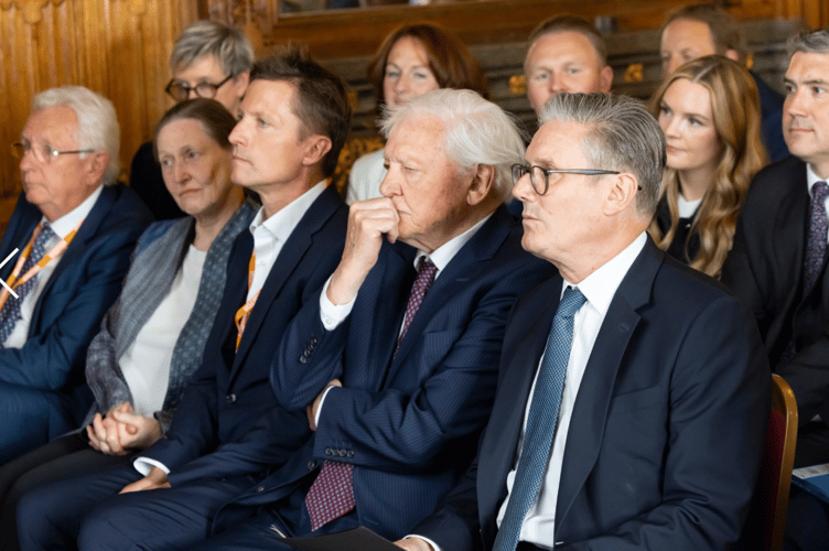 David Attenborough and Sir Keir Starmer at special screening of 'Ocean' 
