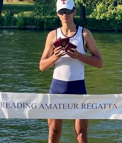 Sebastian Lee won three events at Reading Amateur Regatta