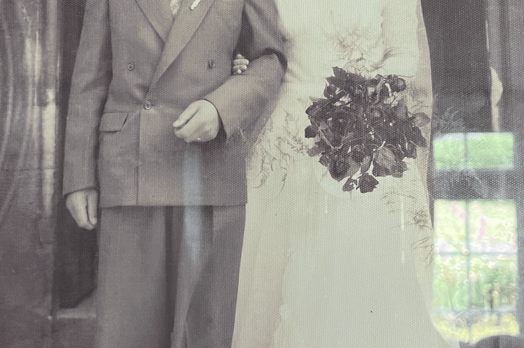 Dennis and Margaret on their wedding day