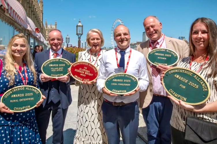 Neil James, second from right, with the other UK Countryside Alliance award winners