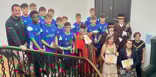 Welsh school champion team honoured by town mayor