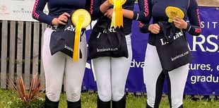 Young riders jump for joy after third at national championships