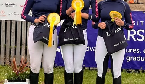 Young riders jump for joy after third at national championships