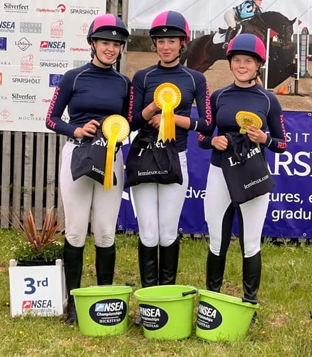 The Haberdashers' Monmouth team took a third in the National Schools Equestrian Association (NSEA) Championships at Hickstead