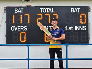 Pilot flies high with 117 off 83 balls