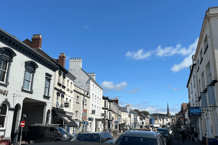 Monnow Street in Monmouth 
