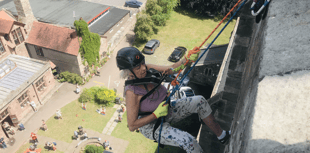 Roslyn leads the way at charity abseil