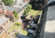 Roslyn leads the way at charity abseil