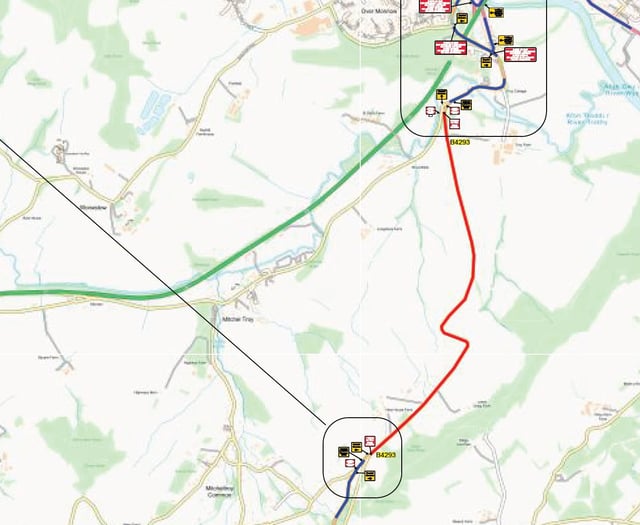 B4293 closed for BT work, access open
