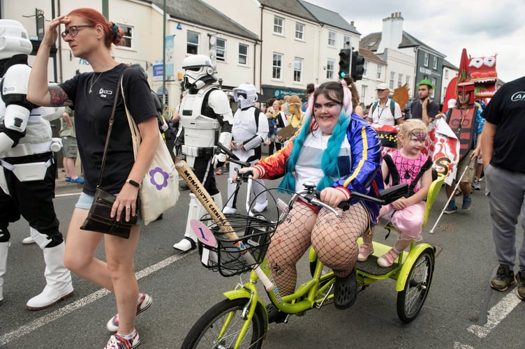Taking second prize was Harley Quinn with her sister dressed as Spider Girl in the wheeled groups