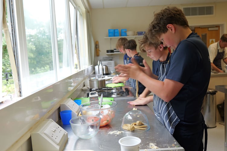 Haberdashers Monmouth attempt at Jamie Oliver's biggest cookery class 