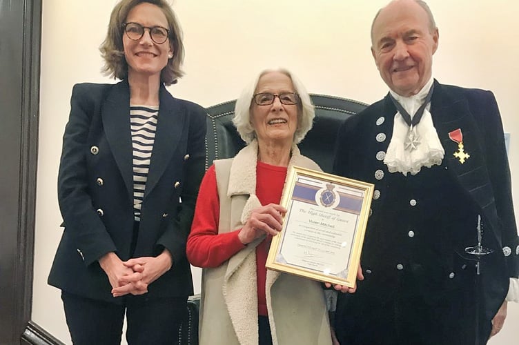 Nominated by Councillor Catherine Fookes, Vivienne received the award from the High Sheriff of Gwent, Mr Malgwyn Davies