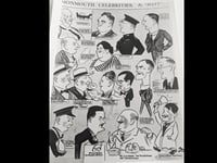 1950s cartoon of Monmouth's notable figures