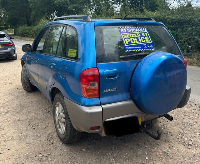 Gwent Police seize uninsured Toyota after chase