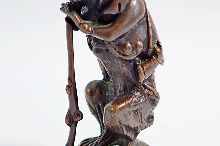 Bronze of a Hare Huntsman