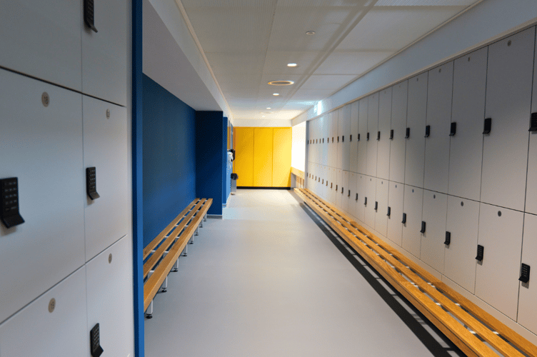 Changing rooms in The Eddie Butler Centre