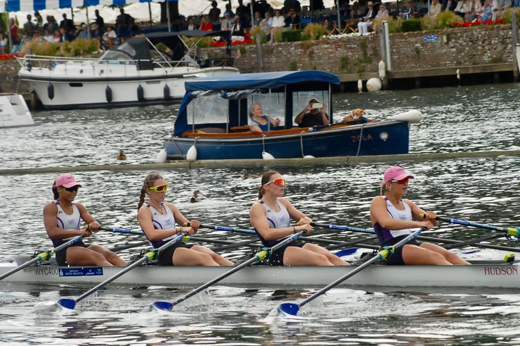 Eleanor Lawrence-Preston, second from left, racing to victory at Henley Royal Regatta with Wycliffe