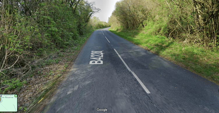 B4228 road from St Briavels to Chepstow