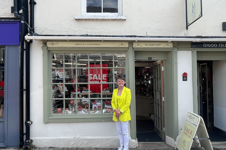 Yvonne Perry the owner of Envee shoes and accessory shop in Monmouth 