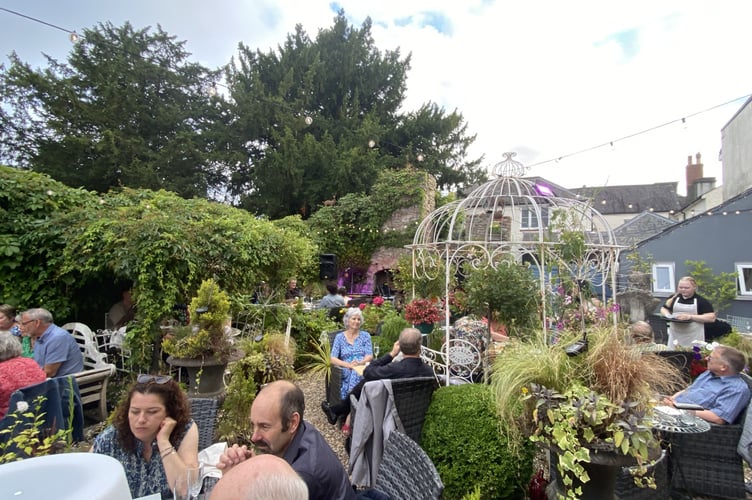 The garden of Number 49's in Usk