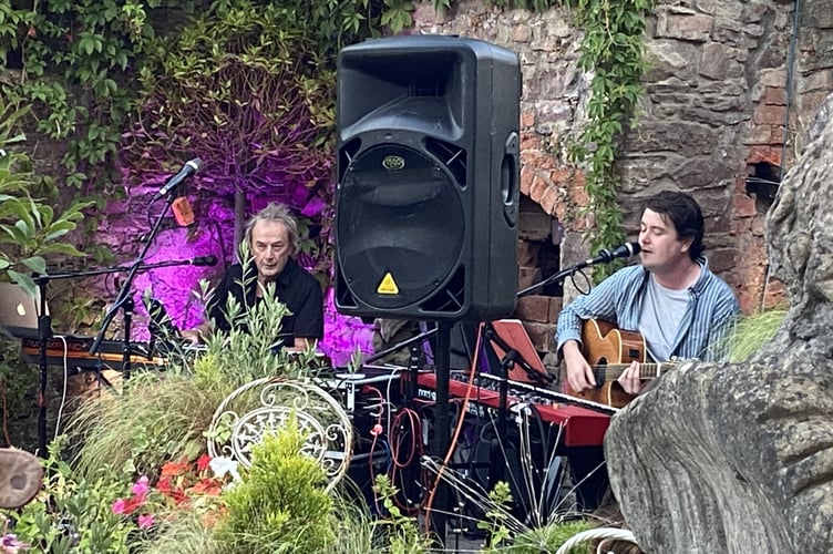 Geoff Downes (left) and Harry Whitley, from the band Asia, in Usk.