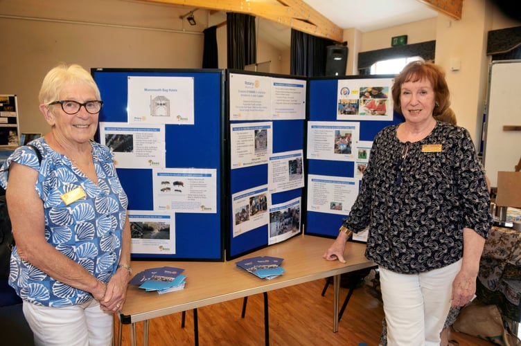 Olwen Davis and Kathy Lowther at Rotary Monmouth