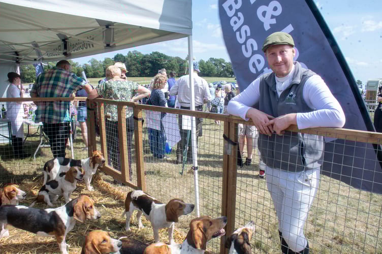 Ashley Freeman with the Woolaston Bassetts.