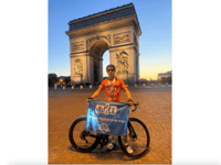 Sam goes extra mile raising £24k in 290-mile Arch to Arc challenge