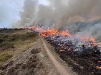 Mountainside wildfire started deliberately, say firefighters