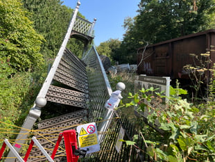 Historic rail bridge severely damaged after train collision