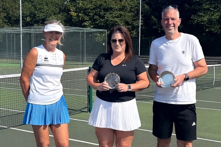 Rachel and Paul Simpson won the Plate Mixed Doubles