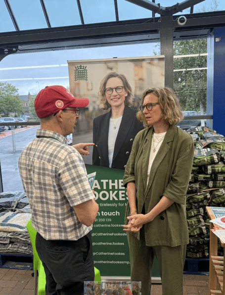 Catherine Fookes MP Holds Pop-Up Surgery at Tesco Chepstow to Hear from Local Residents