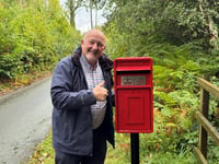 Post box returns to Gilwern, Peter Fox applauds reinstallation