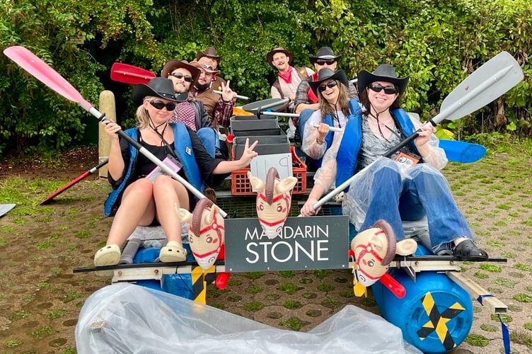 Mandarin Stone were all ready to rock and roll on the River Wye