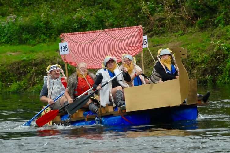 It was warm work sporting those beards in the 58th Monmouth Raft Race