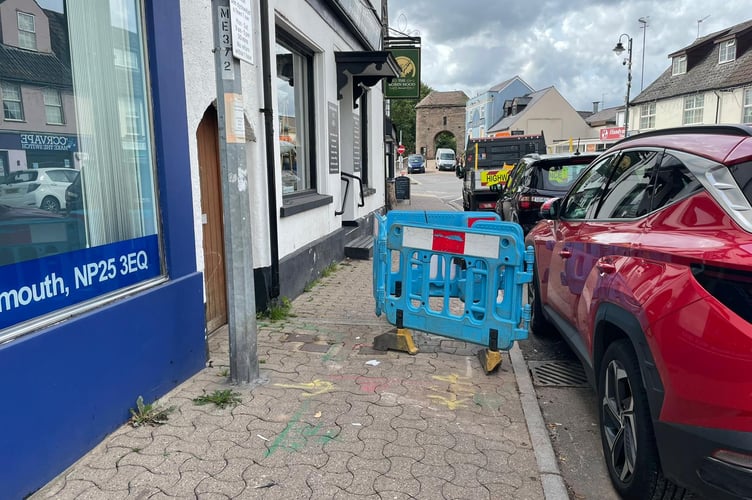 Road closure in town