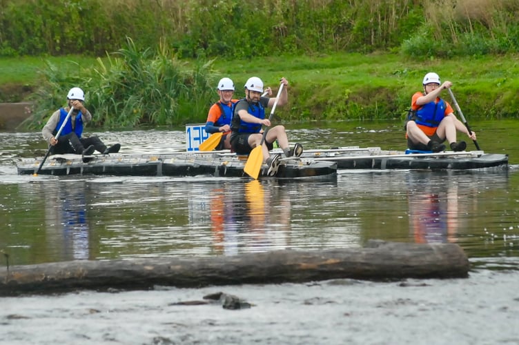 The Siltinator again flew down the river in the 58th Monmouth Raft race
