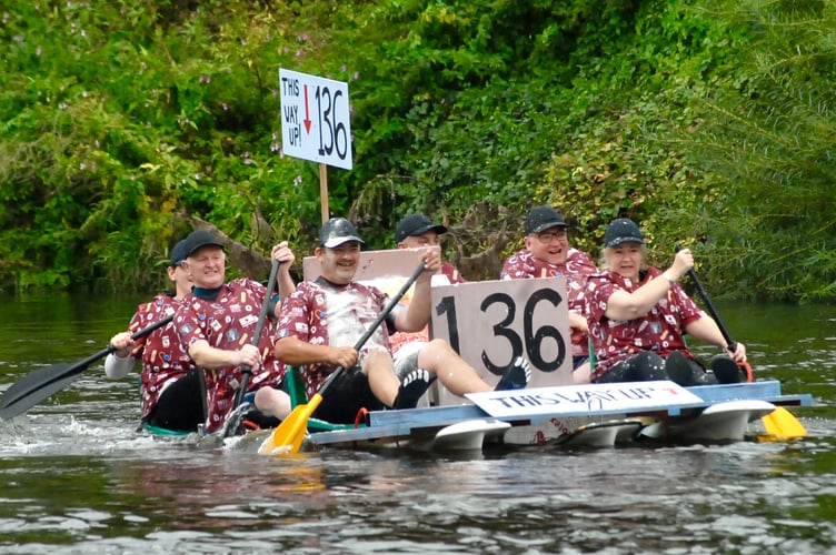 Up and at em for crew 136 after being pelted with flour underneath Monmouth old railway bridge