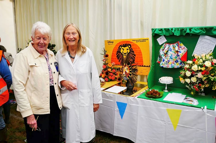 Judges Liz Walsh and Margaret Parry with the Co-Operative displays