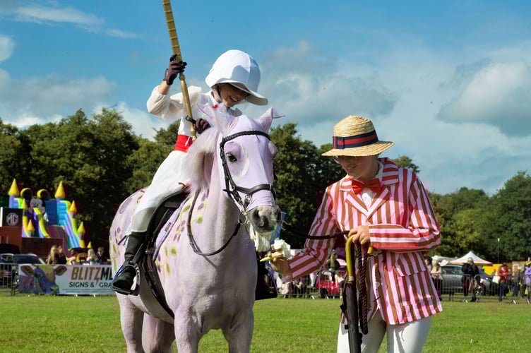 Redbrook Equestrian Centre wins the fancy dress with the Mary Poppins theme