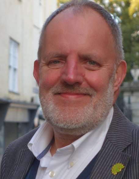 Ian Chandler, Wales Green Party councillor for Llantilio Crossenny and Monmouthshire County Council\'s LGBTQ+ champion. 