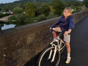 Ukrainian boy's bike replaced in Monmouth