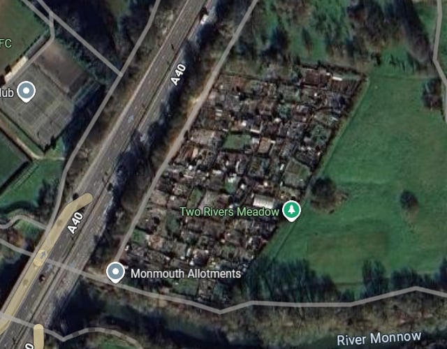 The picture shows the site  of the allotments