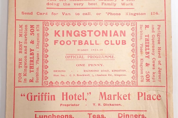 Kingstonian Football Club Programme