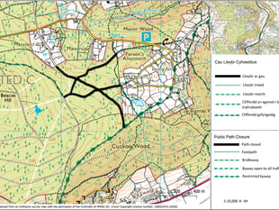 Monmouthshire paths close for tree work