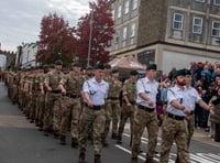 PICTURES AND VIDEO: 1 Rifles parade through Chepstow