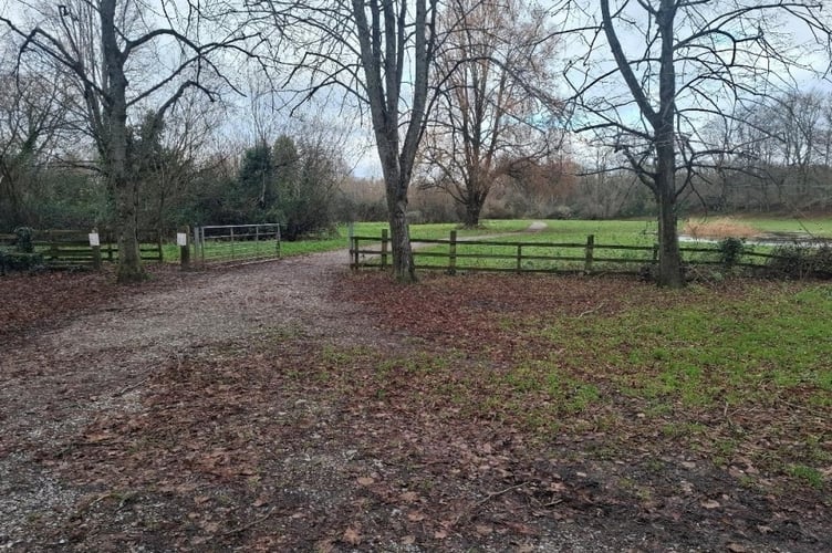 Part of the existing path through Caldicot Castle Country Park. 