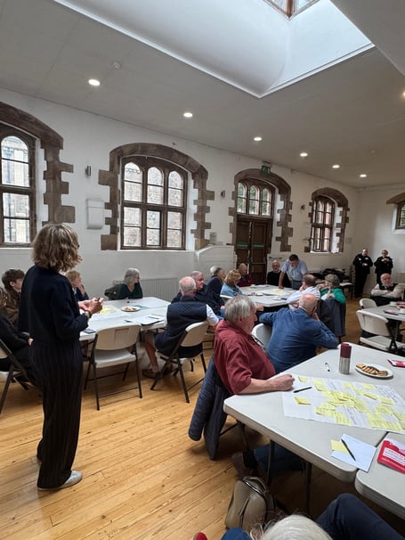 Catherine Fookes MP at her 'Coffee With Cath' event in Monmouth