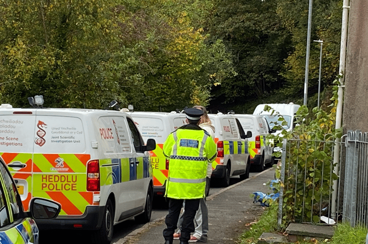 Blaenavon murder investigation scene