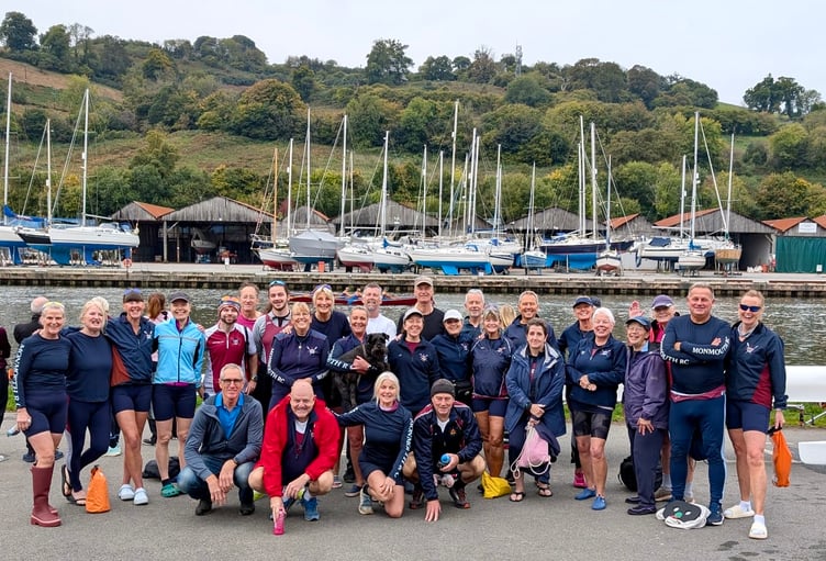 The Monmouth RC squad after racing nine miles down to Dartmouth